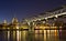 Cityscape of London at the blue hour