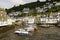 Cityscape with low tide, Polperro