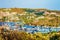 Cityscape with Luxury yachts at marina in Porto Cervo Italy