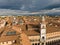 Cityscape of Modena, medieval town situated in Emi