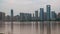 cityscape of modern chinese city Changsha in Hunan Province, view from other shore of river