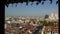 Cityscape of modern oriental town. View from the window of houses roofs on streets of majestic Bangkok from Golden Mount