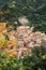 Cityscape of Monterosso al Mare with picturesque green hills on the background, Five lands, Italy