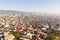 Cityscape in the morning. The streets and houses of the city of Cebu, Philippines, top view