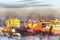 Cityscape with Moscow Kremlin colorful painting looks like picture