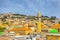 Cityscape of Nazareth with white mosque, Israel