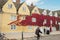 Cityscape of old buildings with blue sky in Oxford town