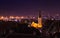 Cityscape of old Tallinn at night, Holy Spirit Church