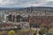 Cityscape of old town Edinburgh from Princess Street Gardens towards the University of Edinburgh, Scotland, UK