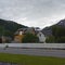 Cityscape of orange timber house at Sylte Norway