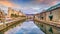 Cityscape of Otaru, Japan canal and historic warehouse, Sapporo