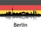 Cityscape Panorama Silhouette of Berlin, Germany