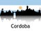 Cityscape Panorama Silhouette of Cordoba, Argentina