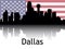 Cityscape Panorama Silhouette of Dallas, USA