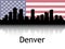 Cityscape Panorama Silhouette of Denver, USA