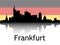 Cityscape Panorama Silhouette of Frankfurt, Germany