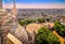 Cityscape of Paris from Sacre Coeur cathedral