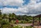 Cityscape of Pucon and volcan villarrica, Patagonia, Chile