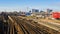 Cityscape with railroads in Berlin, Germany