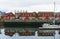 Cityscape of Rorbuer at Svolvaer Lofoten Norway