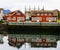 Cityscape of Rorbuer at Svolvaer Lofoten Norway