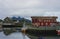 Cityscape of Rorbuer at Svolvaer Lofoten Norway