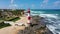 Cityscape of Salvador state of Bahia Brazil. Tropical scene tourism city.