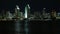 Cityscape of San Diego downtown from Coronado island at night, time lapse