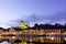 Cityscape of Schaffhausen with the Rhine River and Munot at sunset