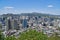 Cityscape of Seoul, view from Namsan mountain.