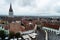 Cityscape of Sibiu town seen from the Council Tower