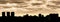 Cityscape silhouette at dramatic sunset or sunrise