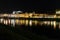 Cityscape Skyline of Salzburg with a view of the fortress Hohensalzburg at night