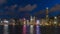 Cityscape and skyline at Victoria Harbour at nighttime. Popular view point of Hong Kong city