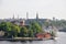 Cityscape of Stockholm. Panorama view of historical part of Stockholm in Sweden