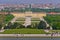 Cityscape telephoto view of Vienna from Gloriette at Schoenbrunn palace