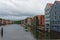 Cityscape of Timber historic buildings Trondheim Norway