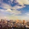 Cityscape of Tokyo city, japan. Aerial skyscraper view of office