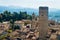 Cityscape and Torre di Gombito Tower in Citta Alta