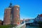 Cityscape with town gate of Enkhuizen, Netherlands