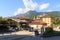 Cityscape of Trento and mountain alps panorama, Italy