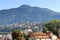 Cityscape of Trento and mountain alps panorama, Italy