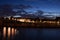 Cityscape in twilight of Maastricht, Netherlands