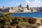 Cityscape of the Valletta City from Tigne Point Foreshore, Malta