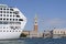 Cityscape of Venice with cruise ship