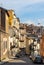 Cityscape at Via Madonna del Riparo street of Bronte town on slope of Mount Etna volcano in Catania region of Sicily in Italy