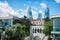 Cityscape view of Baku, capital city of Azerbaijan on summer day