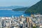 Cityscape view of Beppu city and Beppu bay, Oita, Kyushu, Japan