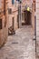 Cityscape - view of a early morning medieval street in the Old Town of Dubrovnik