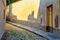 Cityscape - view of the narrow streets of the Novy Svet ancient quarter in the Hradcany historical district, Prague